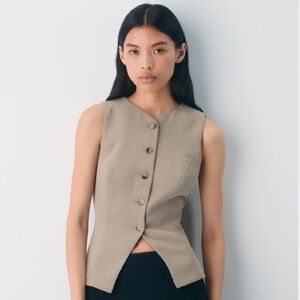Aritzia Wilfred Taupe Regal Vest - Hers 12